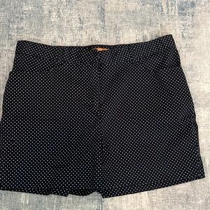 Ellen Tracy Navy White Polkadot Shorts sz 10